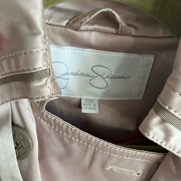 Jessica Simpson trench coat XS satin jacket - Picture 13 of 13
